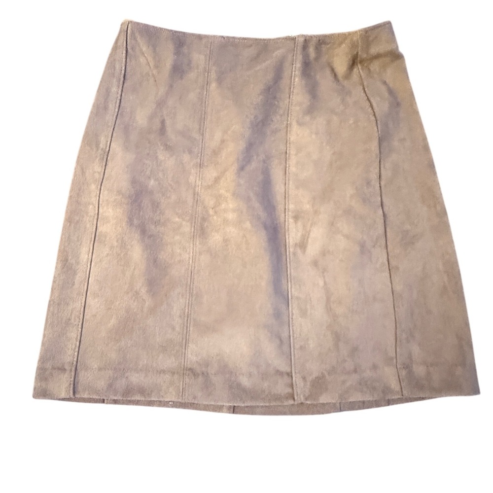 Abercrombie & Fitch Vegan Suede Mini Skirt Brown XS Faux Leather Retro Y2K Boho